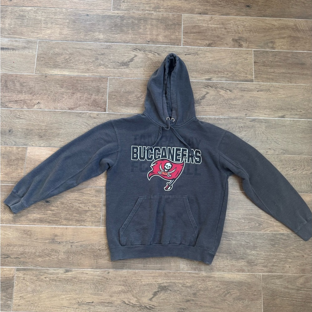 Vintage Tampa Bay Buccaneers NFL Hoodie – Faded Black – Unisex